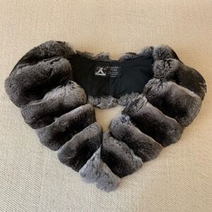 Elegant chinchilla fur scarf
